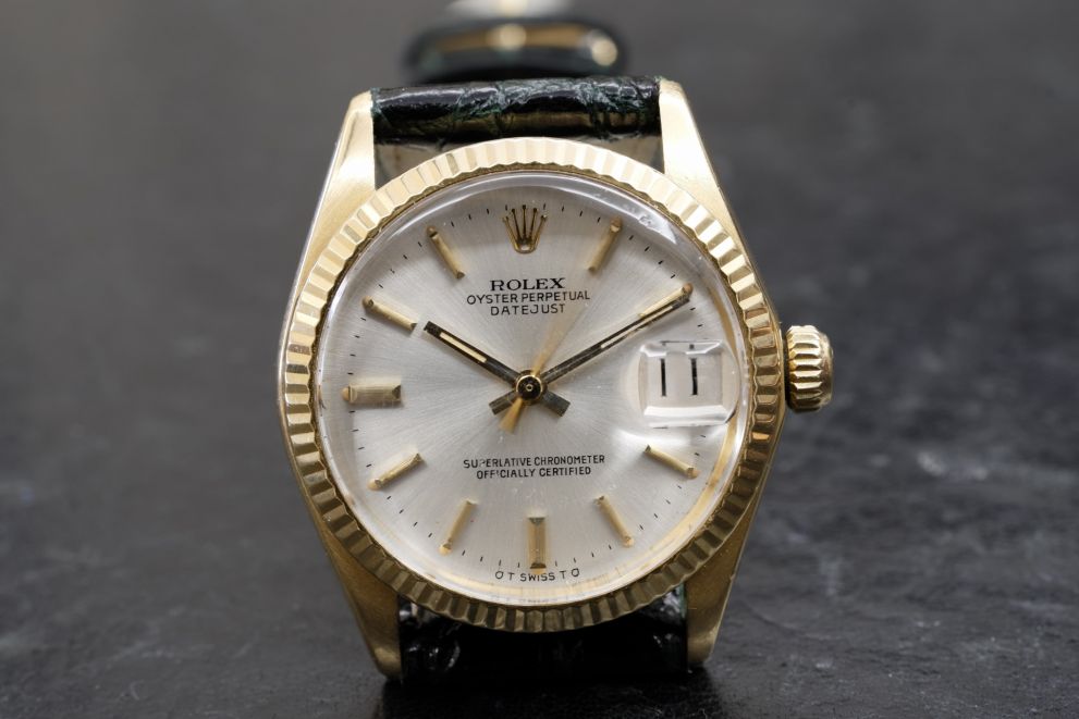 Rolex Datejust 31 Ref. 6827 Yellow Gold 18kt Argente Sigma dial