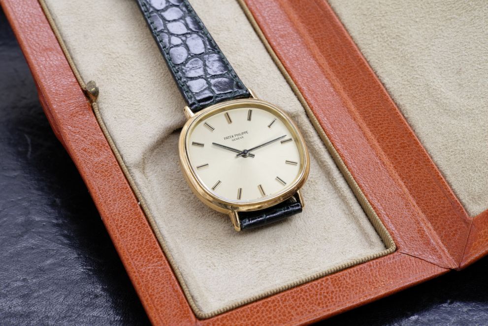 Patek Philippe Jumbo Ellipse tv screen 36mm sigma dial 3586 yellow gold - cal. 1-350