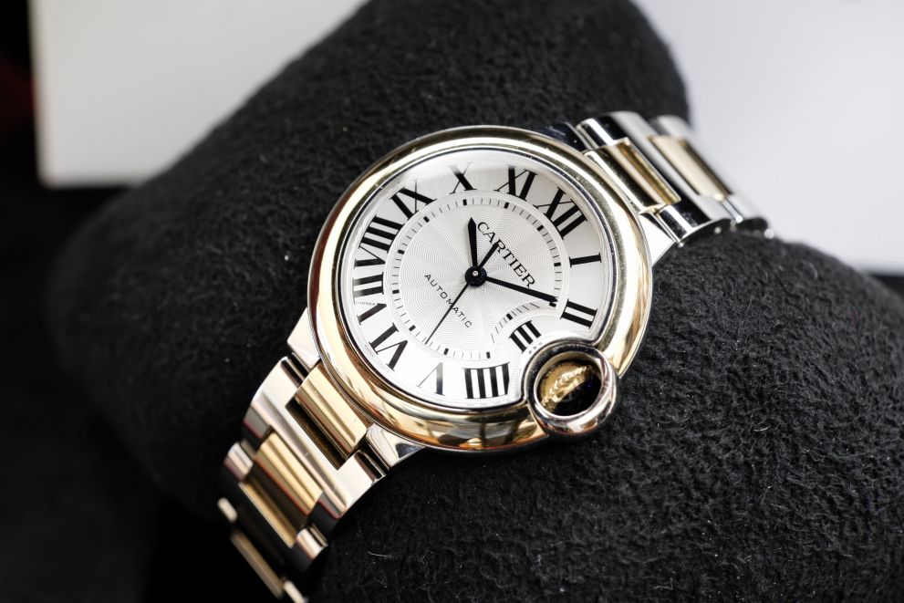 Ballon Bleu De Cartier Watch steel gold 33mm b/p full set