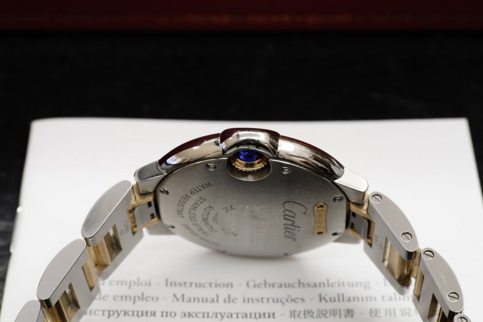 Ballon Bleu De Cartier Watch steel gold 33mm b/p full set