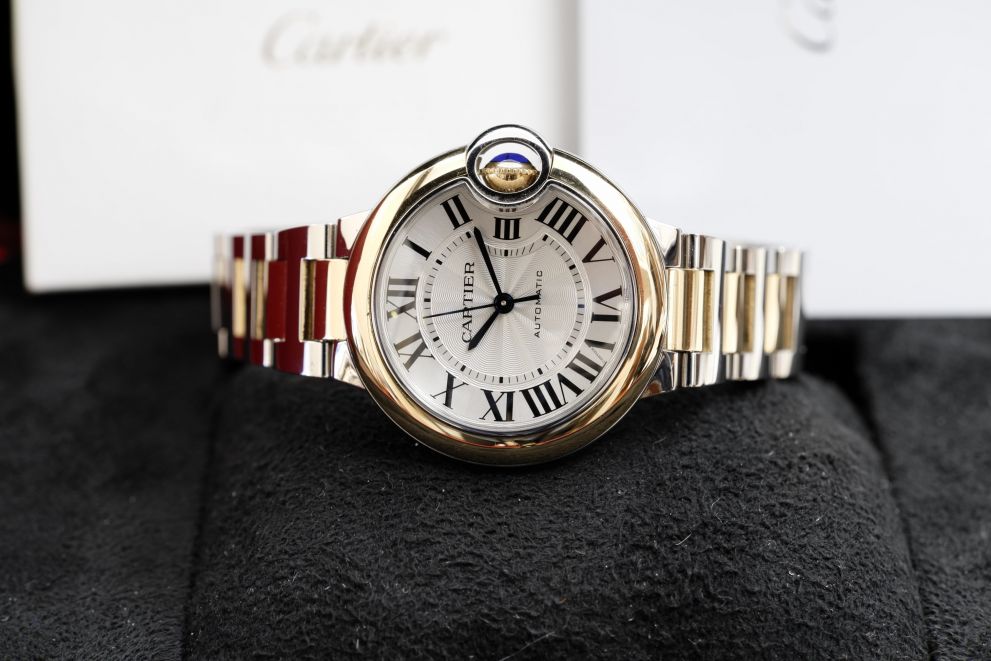 Ballon Bleu De Cartier Watch steel gold 33mm b/p full set