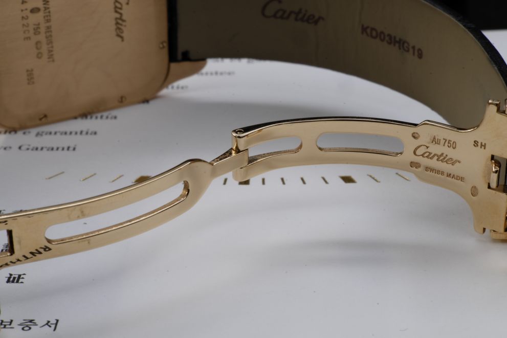 Cartier Santos Dumont Ref. 2650 Chocolate super rare dial - rose gold -b/p full set