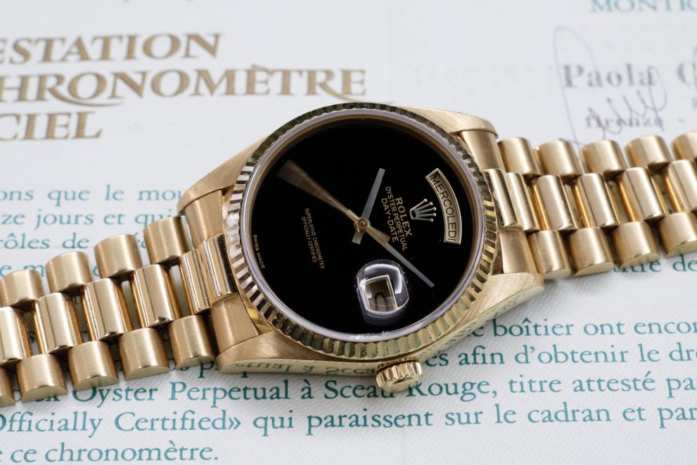 Rolex Day-Date 36 Onyx Stone Dial Full set b/p - Onice