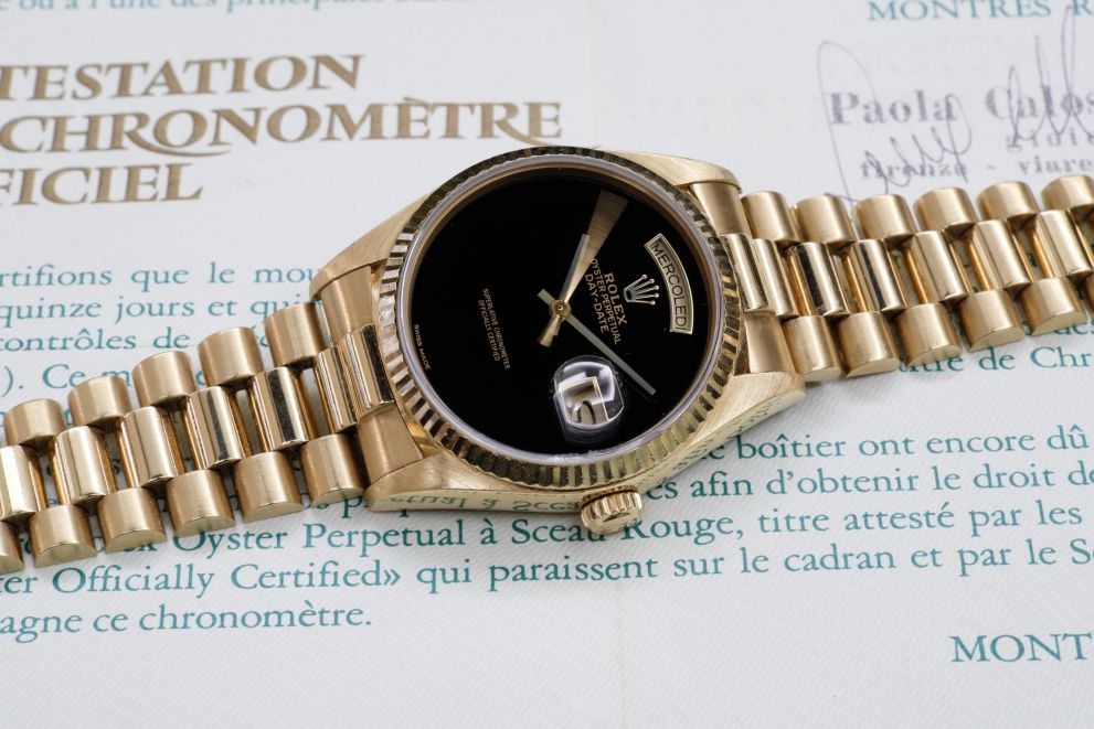 Rolex Day-Date 36 Onyx Stone Dial Full set b/p - Onice