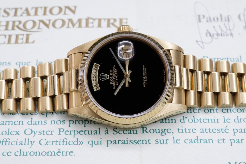 Rolex Day-Date 36 Onyx Stone Dial Full set b/p - Onice