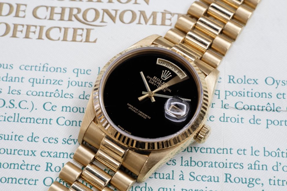Rolex Day-Date 36 Onyx Stone Dial Full set b/p - Onice