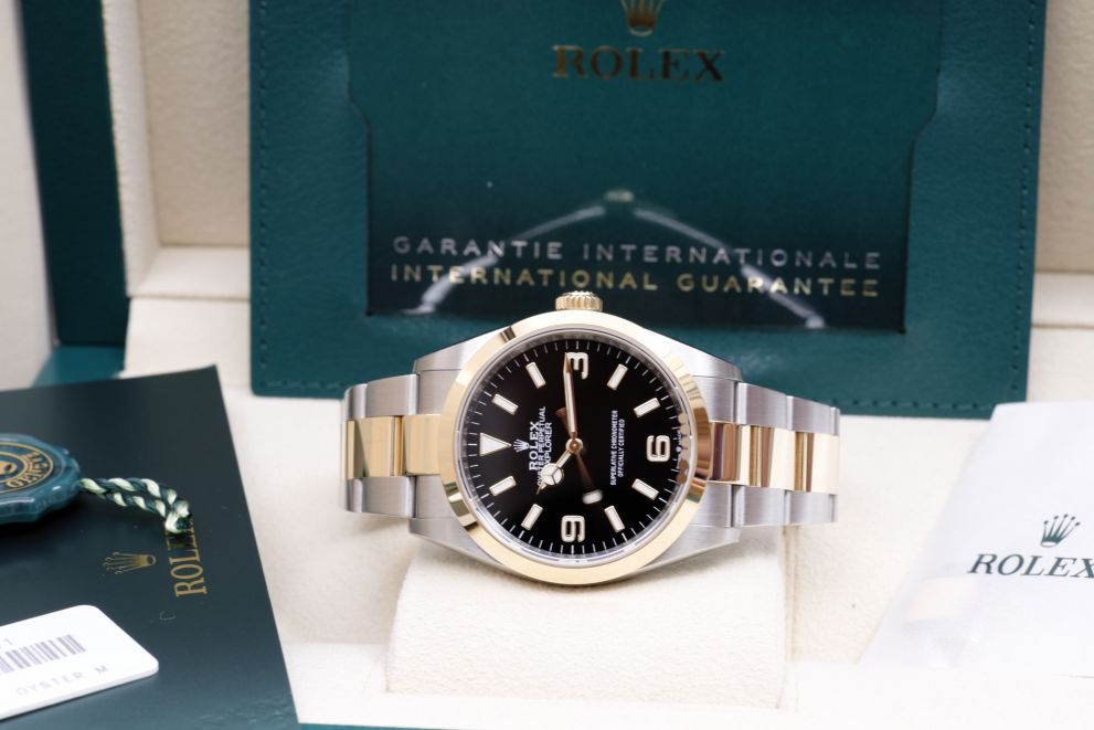 Rolex Explorer SS / Yellow Gold 18kt Full set 2021 b/p TAG