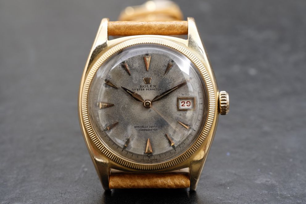 Rolex Big Bubble back - Ovettone - Mk1 Ref. 6075 Super rare Original OCC Dial