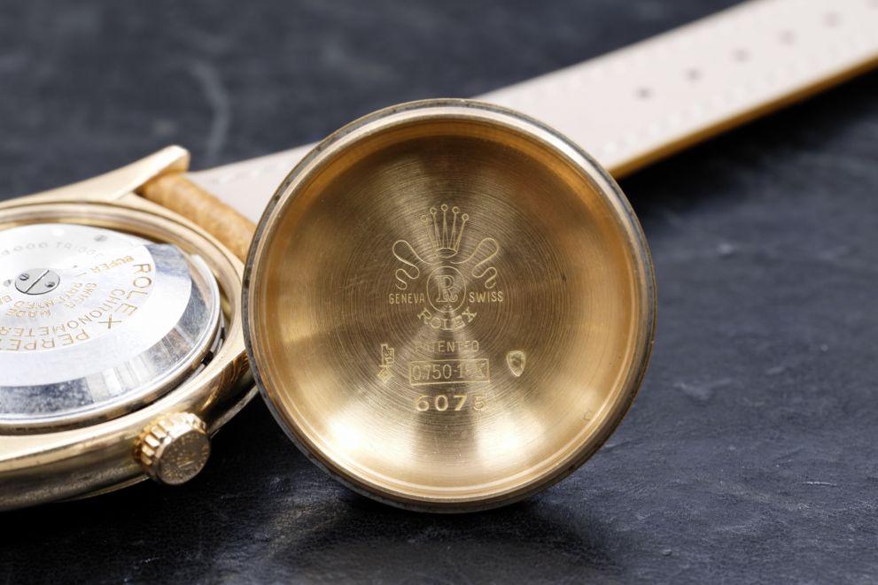 Rolex Big Bubble back - Ovettone - Mk1 Ref. 6075 Super rare Original OCC Dial