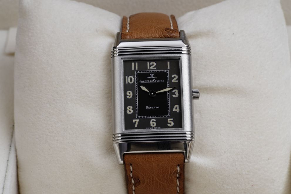 Jaeger-LeCoultre Reverso Classique Black "Shadow" dial with box