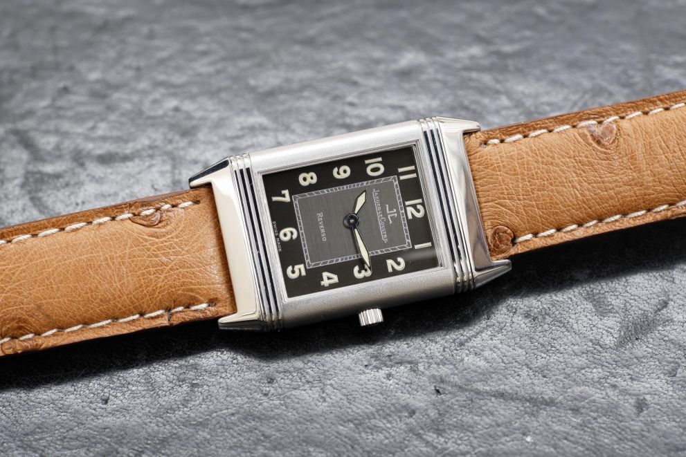 Jaeger-LeCoultre Reverso Classique Black "Shadow" dial with box