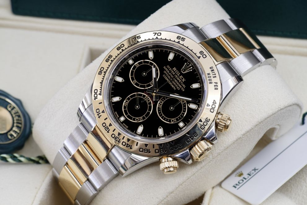 Rolex Daytona Ref. 116503 SS / Gold 18kt Black Dial Full set 2017 b/p TAG