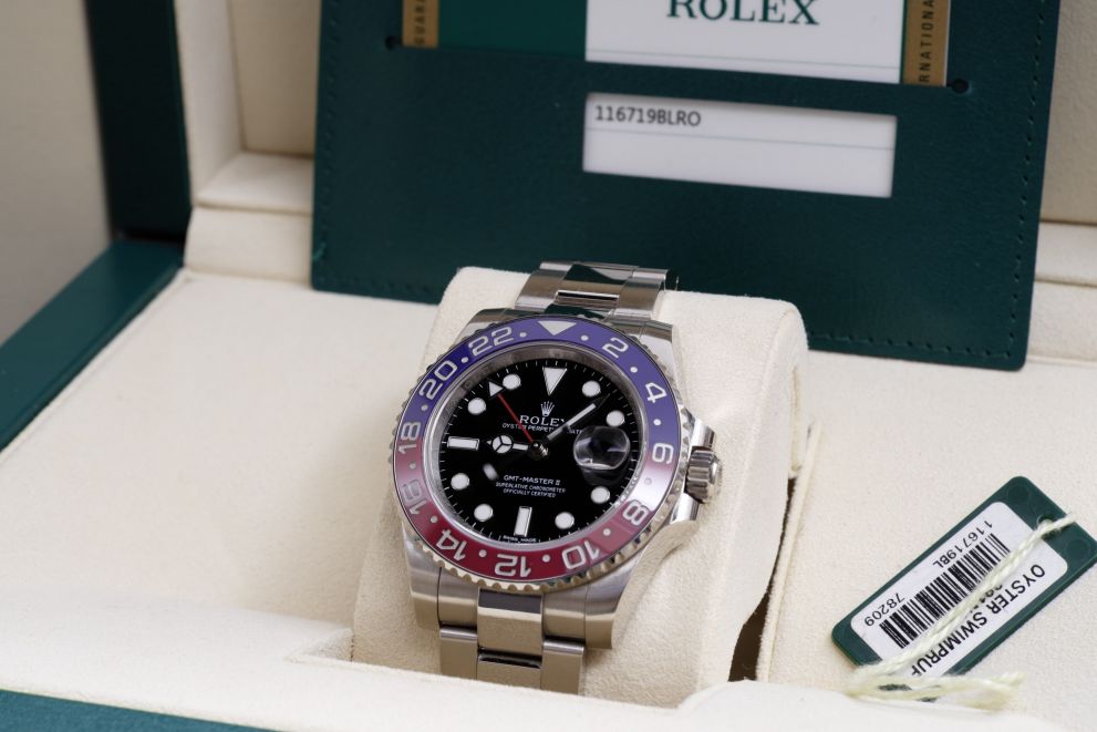 Rolex Gmt-Master II Ref. 116719BLRO White Gold Full set