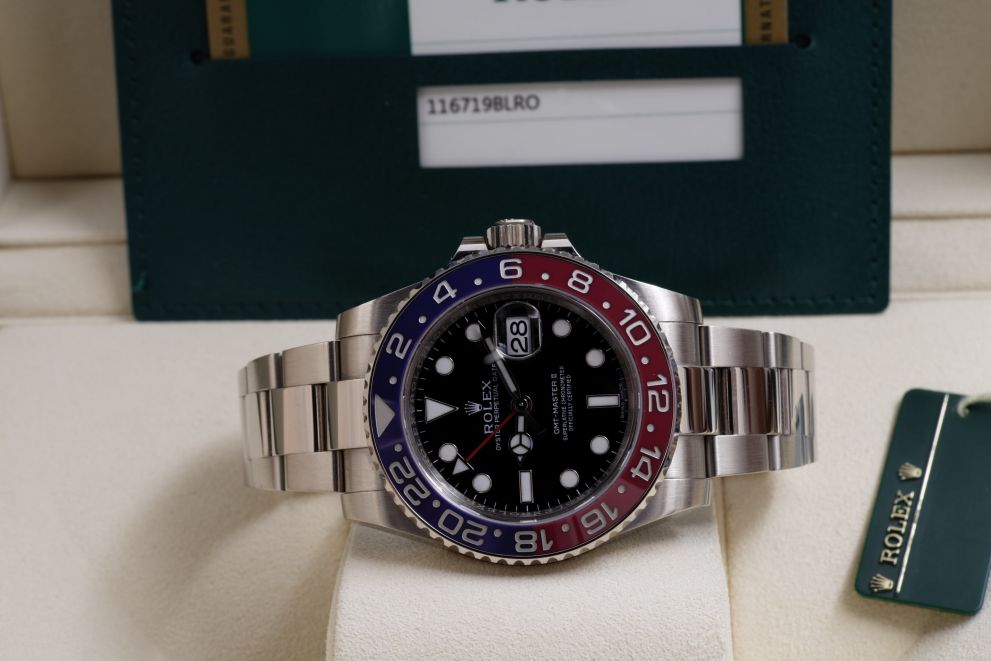 Rolex Gmt-Master II Ref. 116719BLRO White Gold Full set