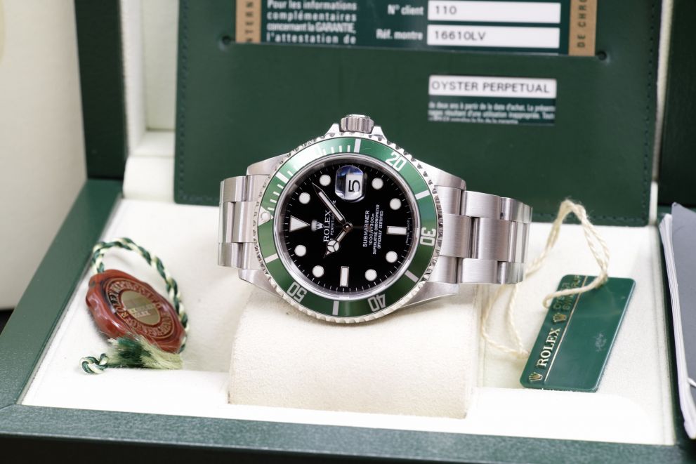 Rolex Submariner Date Ref. 16610LV RRR Card Full set