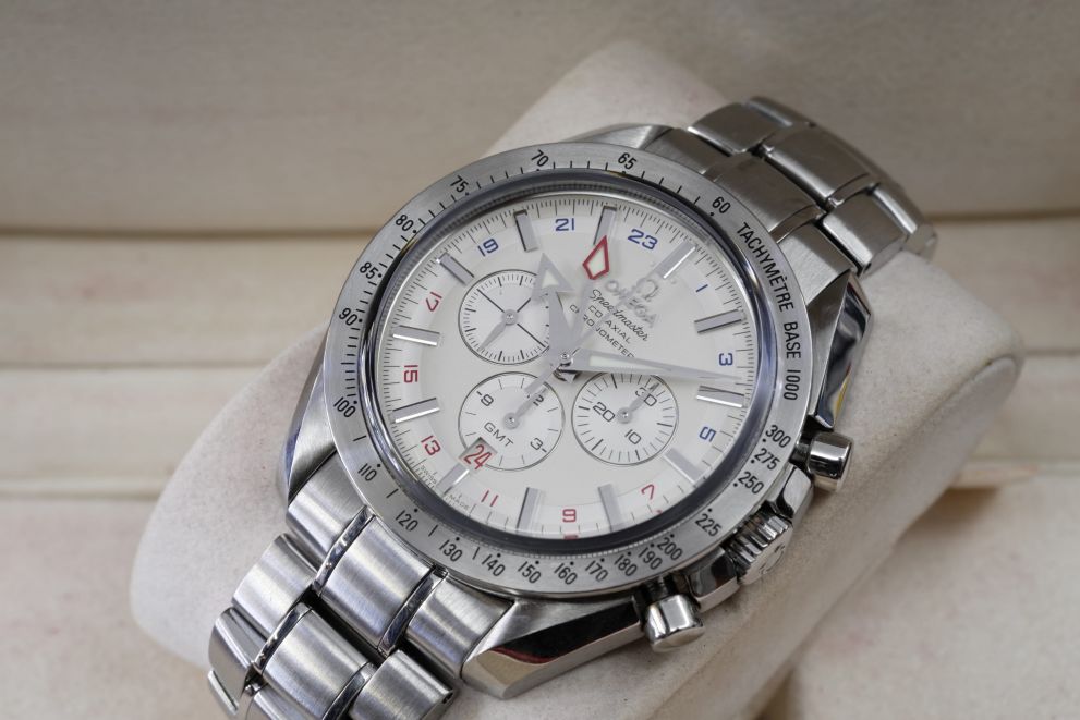 Omega Speedmaster Broad Arrow Gmt Co-Axial Full set b/p