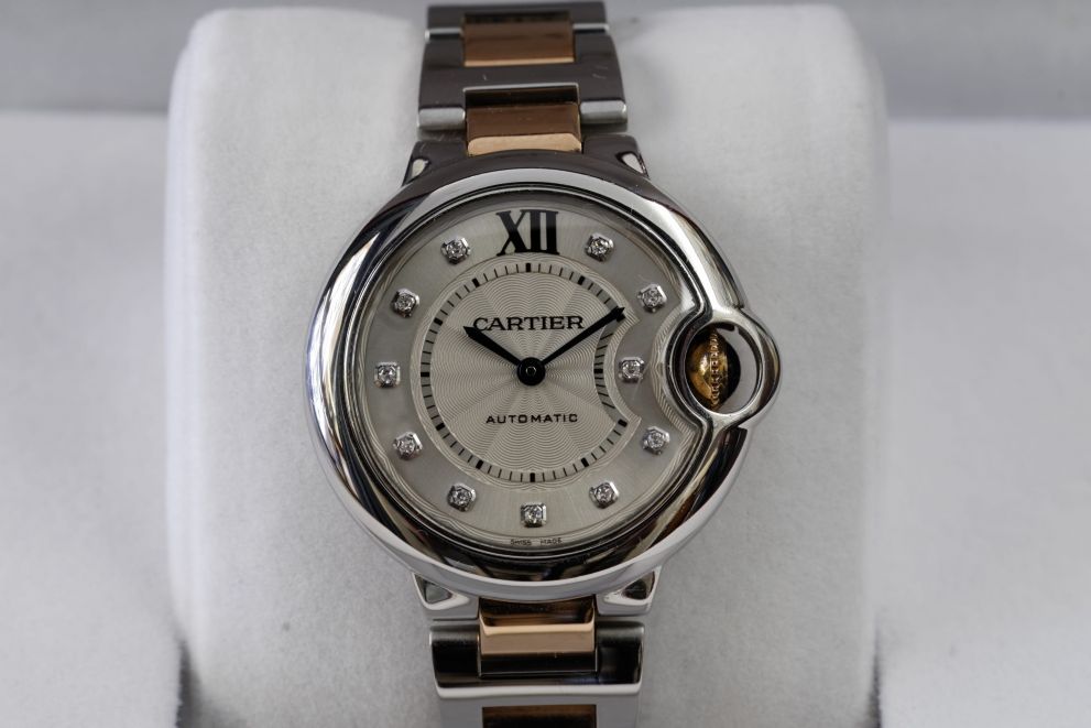 Cartier Ballon Bleu Ref. 2389 Diamonds dial Steel & Rose Gold