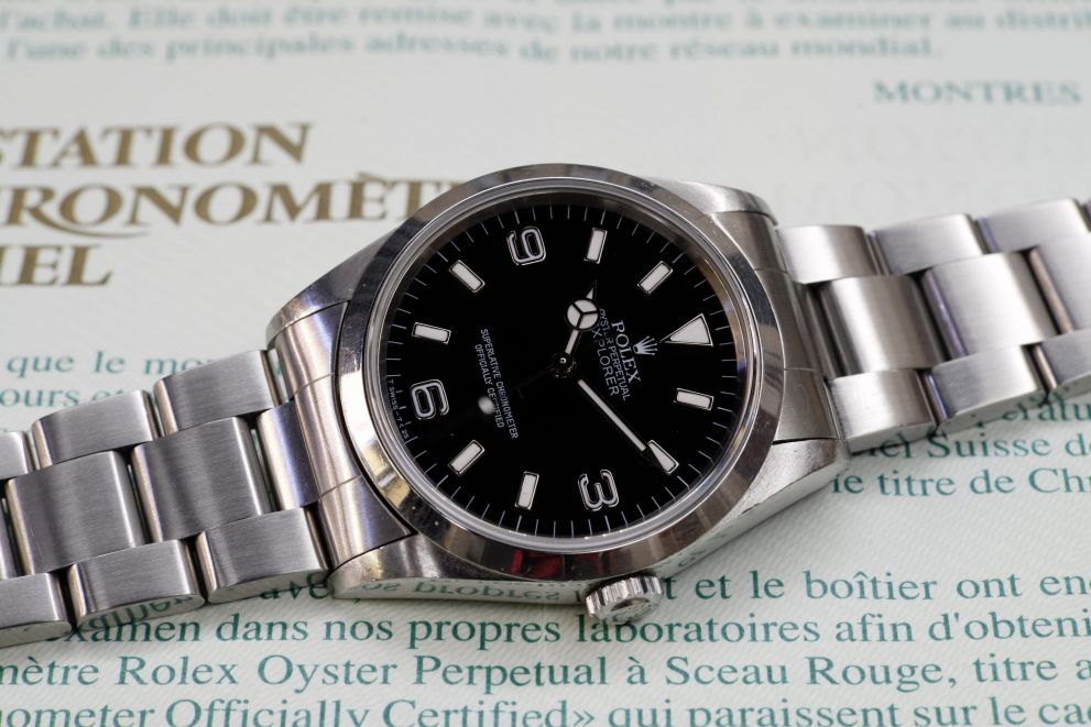 Rolex Explorer 36 Ref. 14270 Tritium dial green sticker with warranty