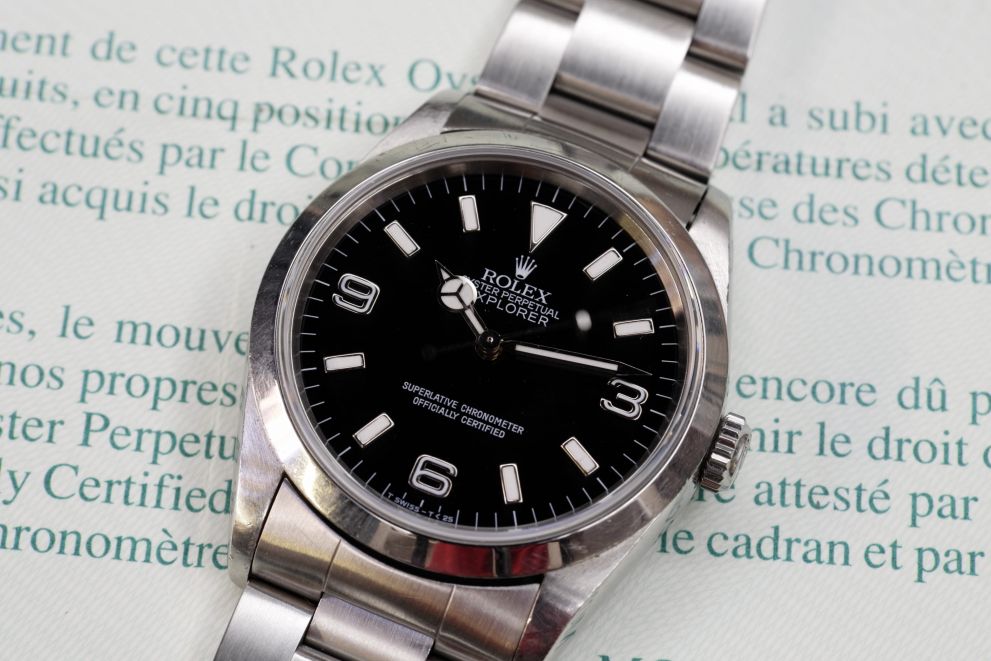 Rolex Explorer 36 Ref. 14270 Tritium dial green sticker with warranty