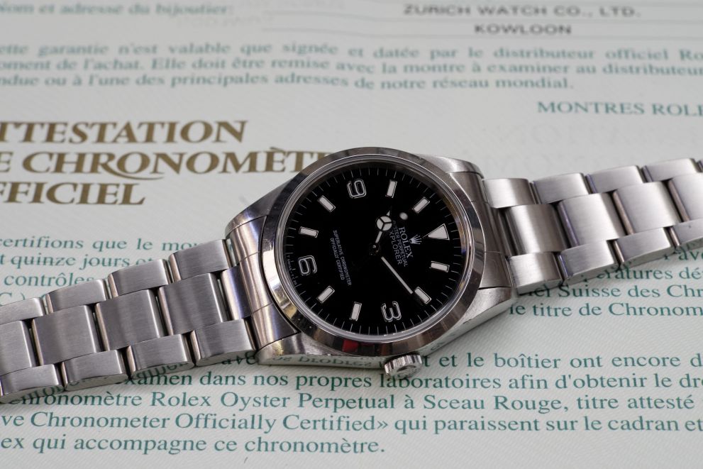 Rolex Explorer 36 Ref. 14270 Tritium dial green sticker with warranty
