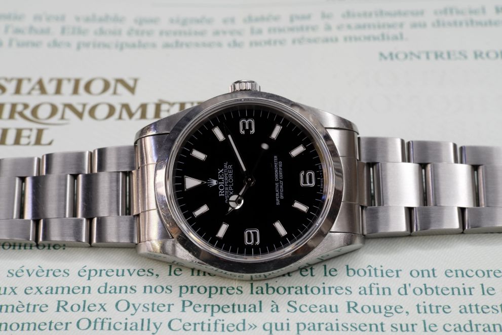 Rolex Explorer 36 Ref. 14270 Tritium dial green sticker with warranty