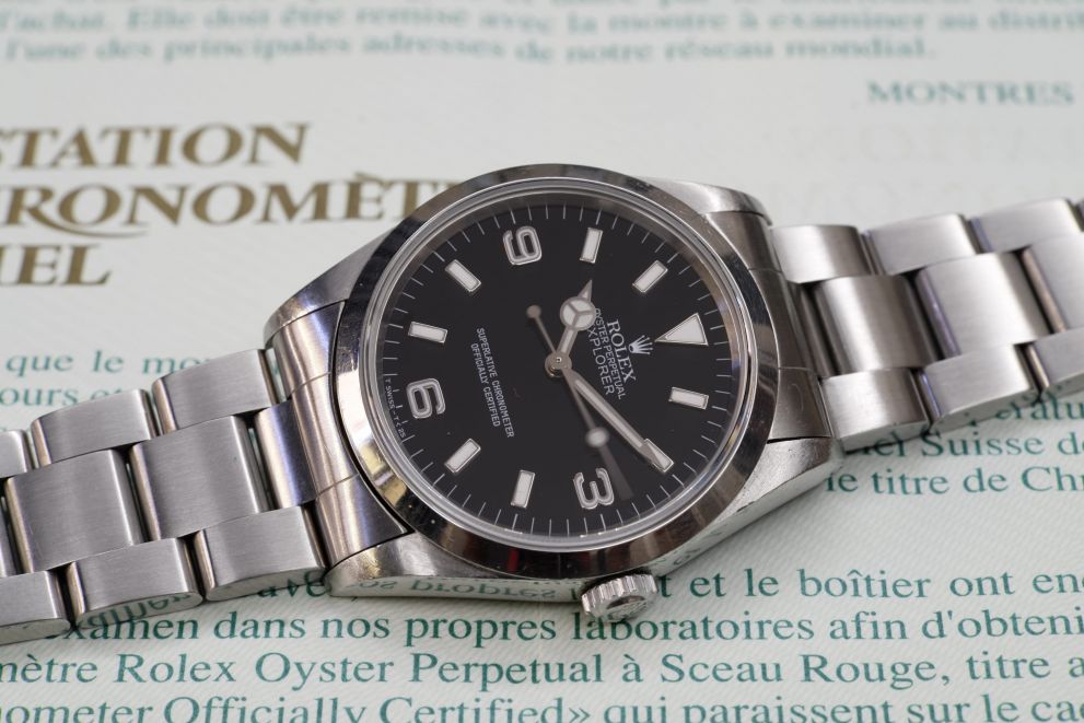 Rolex Explorer 36 Ref. 14270 Tritium dial green sticker with warranty
