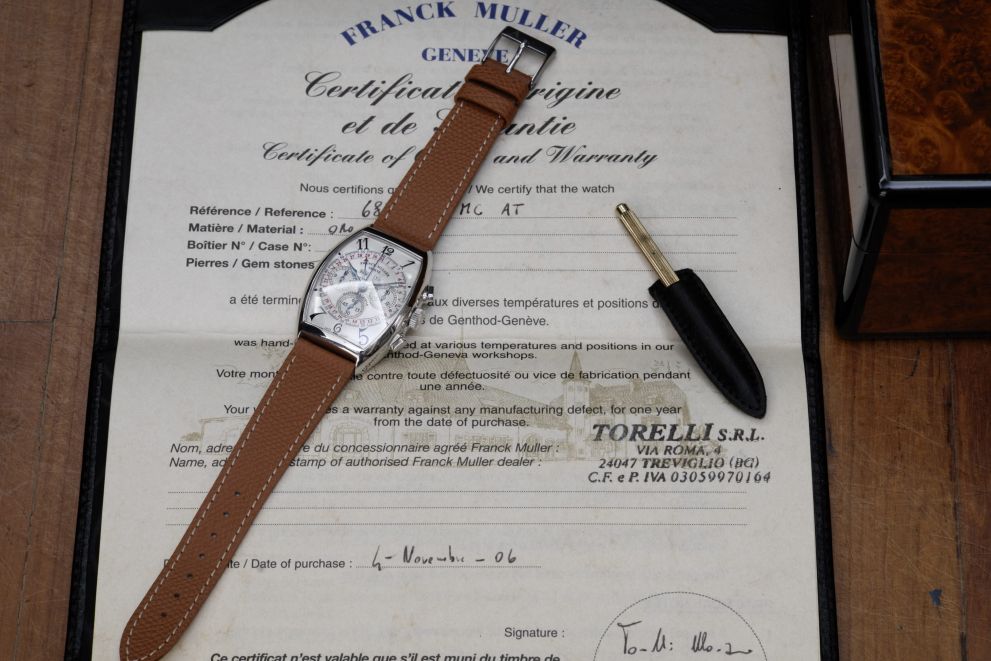 Franck Muller Master Calendar Perpetual Magnum Chrono White Gold Full set