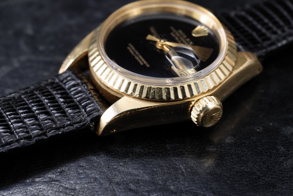 Rolex Lady Datejust Onyx original stone dial - yellow gold - RARE