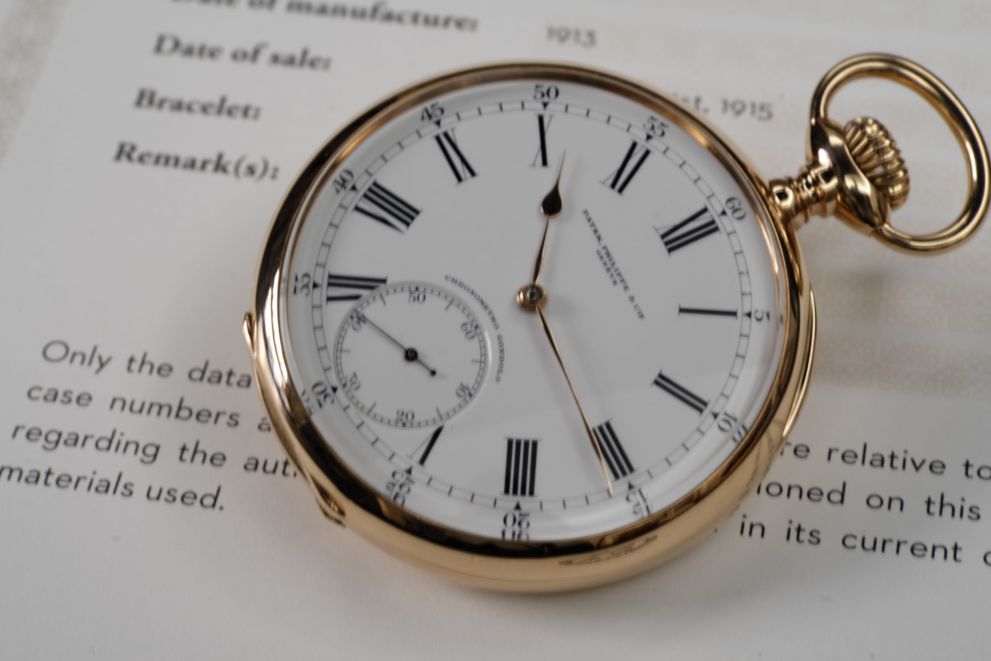 Patek Philippe Gondolo pocket Pink gold 56mm like new with extract - oro rosa