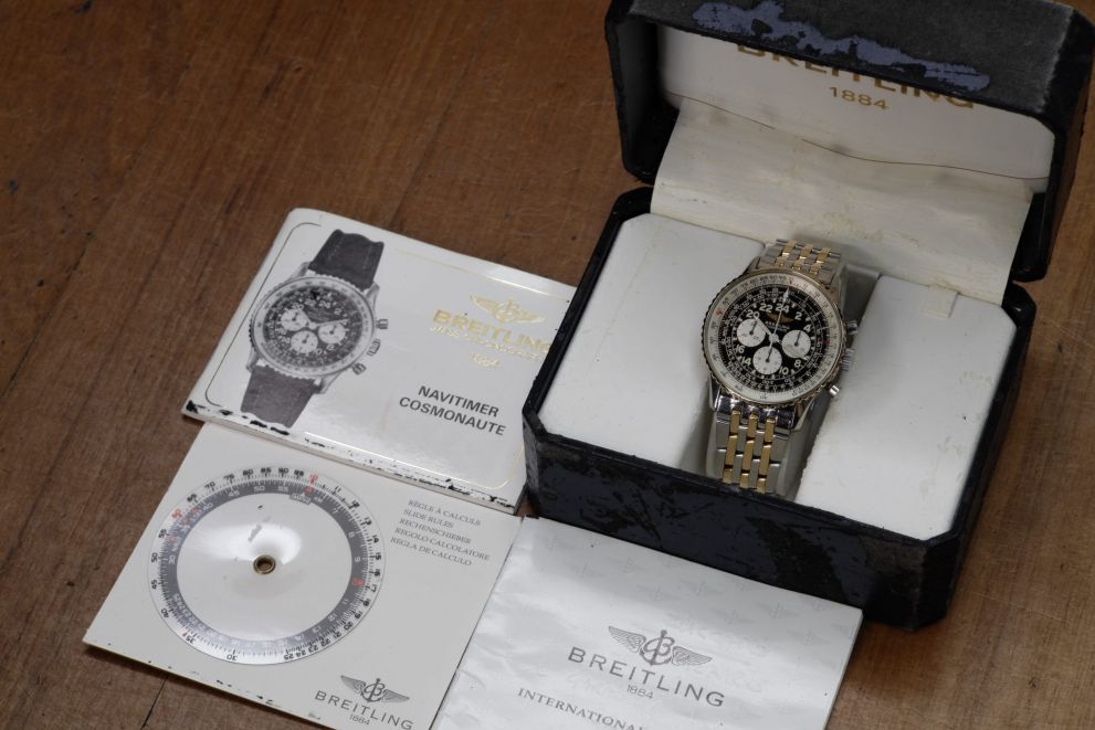 Breitling Navitimer Cosmonaute Steel & Gold Full set
