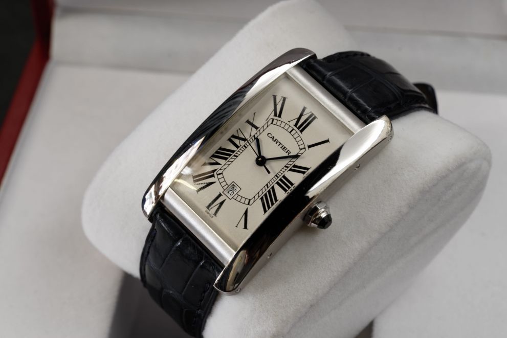 Cartier Tank Americaine Ref. 1741 White Gold 18kt