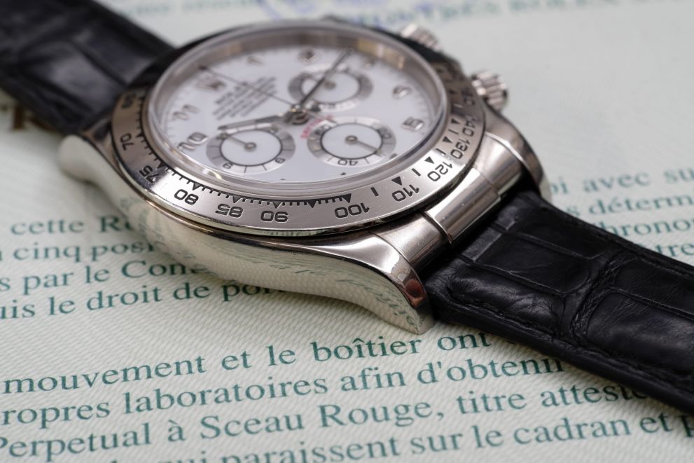 Rolex Daytona Ref. 116519 White Gold P serie MK1 Slim hands with papers