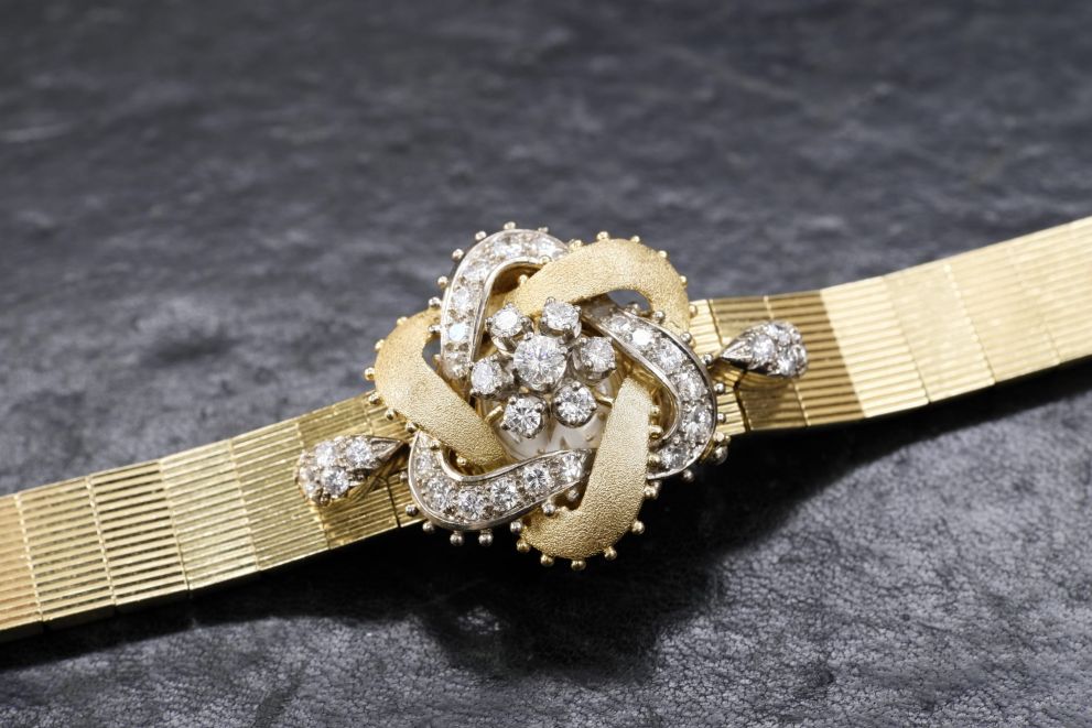 Rolex Precision Lady Orchid Diamonds basculante Super Rare Yellow Gold
