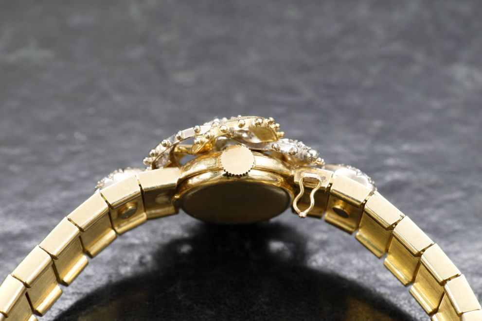 Rolex Precision Lady Orchid Diamonds basculante Super Rare Yellow Gold