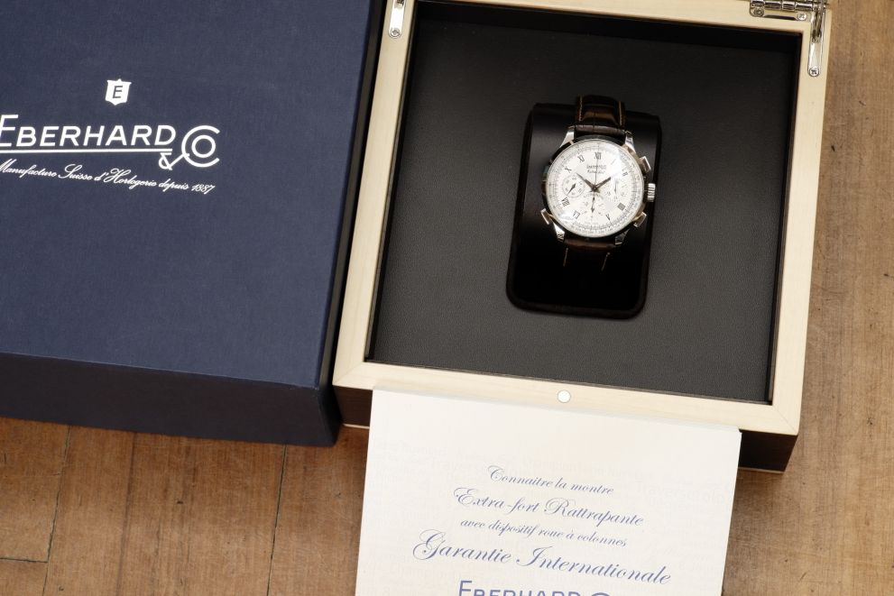 Eberhard & Co. Extra-fort Rattrapante chronograph limited edition full set b/p