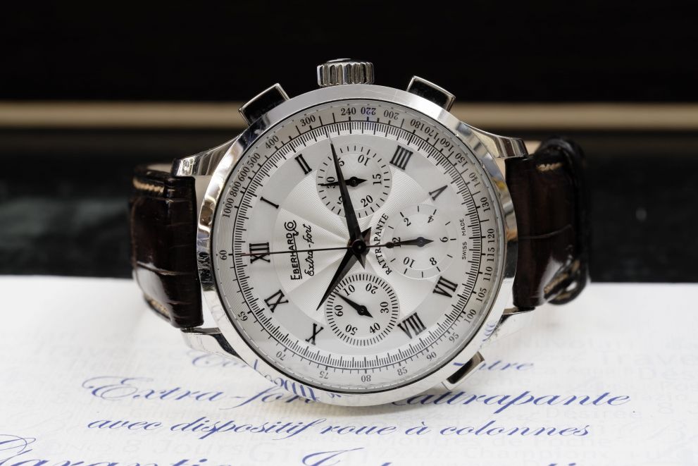 Eberhard & Co. Extra-fort Rattrapante chronograph limited edition full set b/p