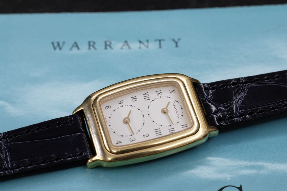 Tiffany & Co. Dual Time 18kt yellow gold Basculante - gmt - full set b/p