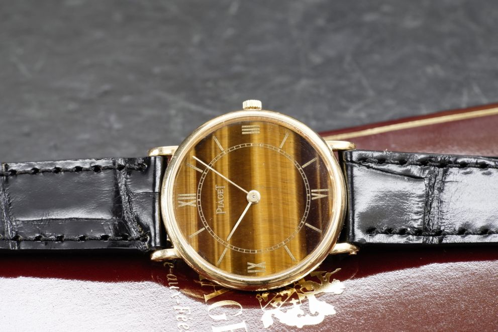 Piaget Altipiano Classic tiger eye stone dial - yellow gold - rare
