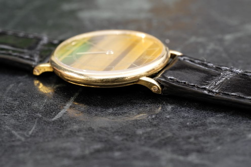 Piaget Altipiano Classic tiger eye stone dial - yellow gold - rare