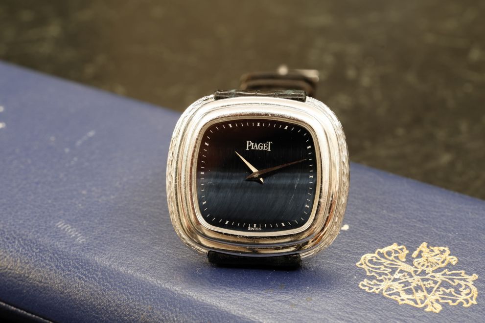 Piaget Emperador Andy Warhol Hawk eye stone dial - white gold - super rare
