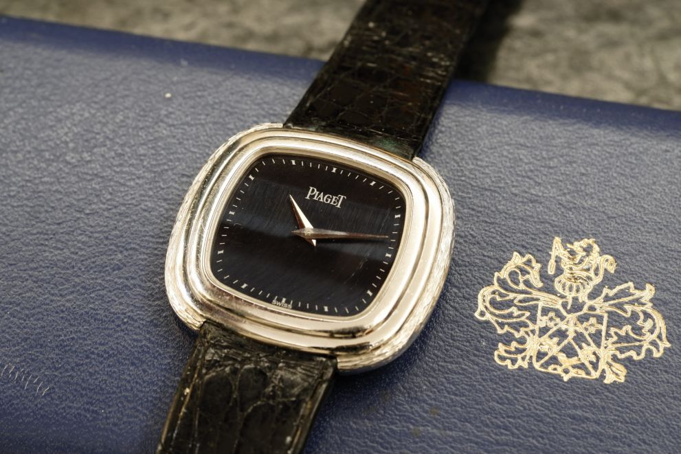 Piaget Emperador Andy Warhol Hawk eye stone dial - white gold - super rare