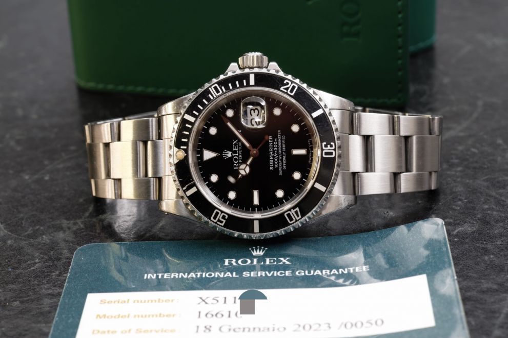 Rolex Submariner date Ref. 16610 Tritium dial X serie - Rolex Service