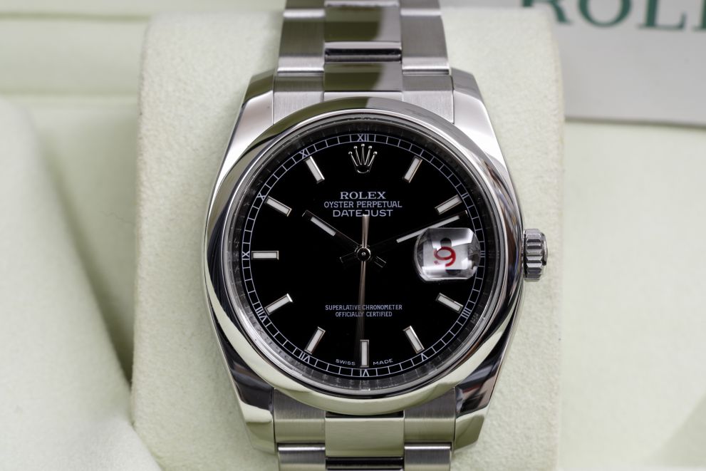 Rolex Datejust Ref. 116200 Black dial Roulette b/p