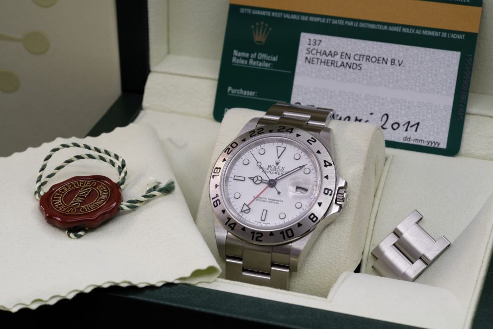 Rolex Explorer II Polar Cal. 3186 RRR card Full set b/p - Like mint